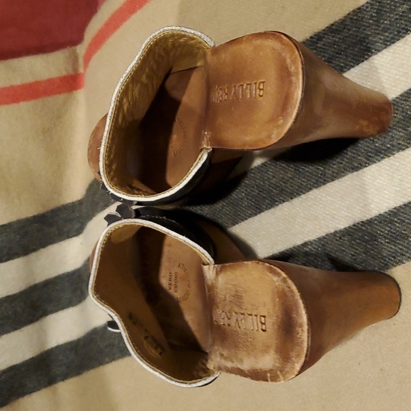 Billy Reid Brown Suede Tassel Wooden Mules Size 9 1/2 - Picture 5 of 8